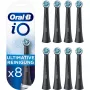 Recambios de cabezales de cepillo de dientes Oral-B IOUR8BK pack de 8, negro