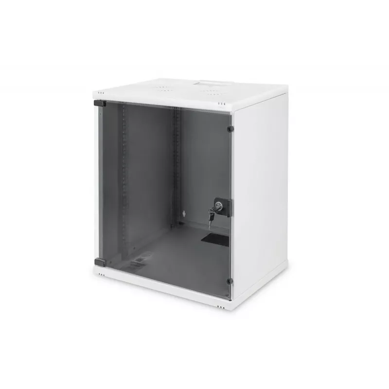 DIGITUS serie Compact DN-19 12-U-S-1 - armario de pared - gris claro, RAL 7035 - 12U - 48,3 cm (19) (DN-19 12-U-S-1)