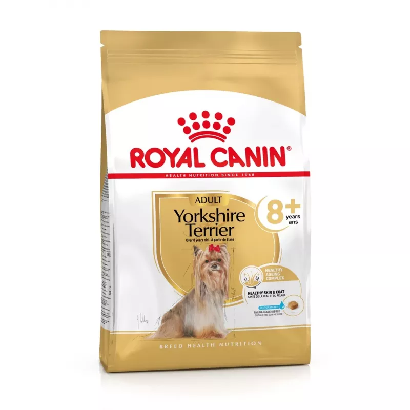 Comida seca para perros Royal Canin Yorkshire Terrier 8+ 3 kg — aves, para yorkshire terrier mayores, proteína 29%, grasa 18%