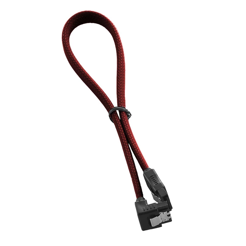 Cable SATA-3 en ángulo recto ModMesh 30 cm – rojo sangre – cable – digital/datos (CM-CAB-RSAT-N30KBR-R)