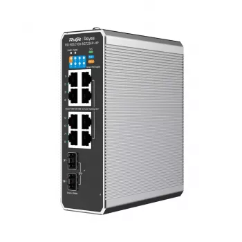 Ruijie Networks RG-NIS2100 Managed L2 Gigabit Ethernet (10/100/1000) Power over Ethernet (PoE) Negro, Acero inoxidable