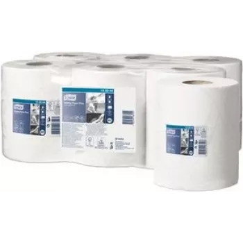 Rollo de papel de limpieza Tork 130044, blanco de 2 capas, 125 m, rollo industrial
