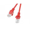 Lanberg PCU5-20CC-0100-R Cable de conexión Cat.5e UTP, 1 m, Rojo, paquete de 10