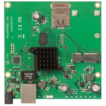 Mikrotik RBM11G router por cable negro, verde, gris