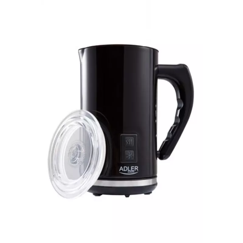 Espumador/calentador de leche automático Adler AD 4478 — recipiente de acero inoxidable, capacidad 240 ml, 500 W, caliente y frío