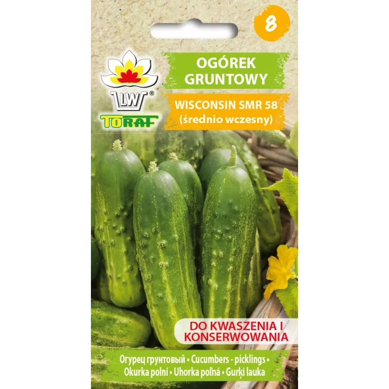 Pepino Wisconsin SMR 58 Toraf semillas de hortalizas, paquete de 5 g