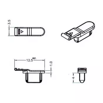 Tapa de seguridad para enchufe DELOCK 64033, negro, 5×12,5×3,5 mm, pack de 10