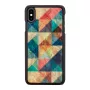 Funda para móvil iKins para iPhone XS Max — patrón mosaico, negra