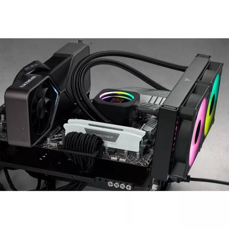 Corsair VENGEANCE RGB DDR5 5600MT/s 32GB (2x16GB) blanco - 32 GB - DIMM