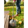 Rastrillo para hojas QuikFit, pequeño negro/naranja, 22 cm