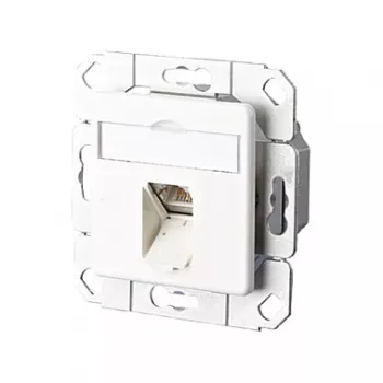 METZ CONNECT BTR E-DAT C6 8(8) UPk - toma de conexión, empotrar - RJ-45 - blanco puro, RAL 9010 - 1 conexión (1307371102-I)