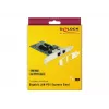 Delock Tarjeta PCIe 2x Gigabit LAN Adaptador de red