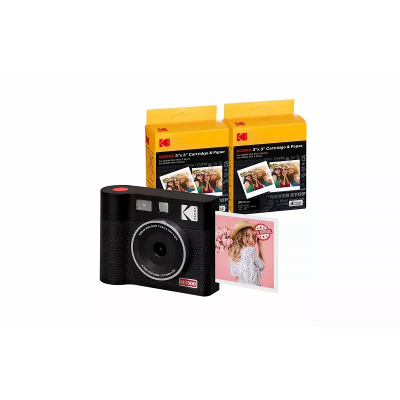Cámara instantánea Kodak Mini Shot 3 Era – negra, tecnología de impresión 4Pass