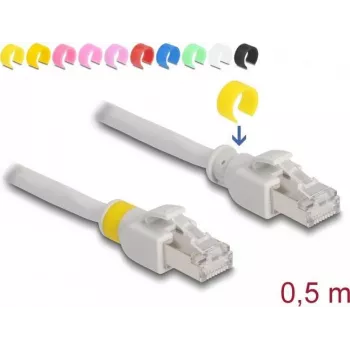 Cable de red DeLOCK RJ45 Cat.6A S/FTP 0,5m gris