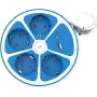 ROLINE regleta de enchufes de sobremesa 4x+Sw. 1x A+ C CEE7/7 Azul 1,5m - Regleta de enchufes (19.07.2340)