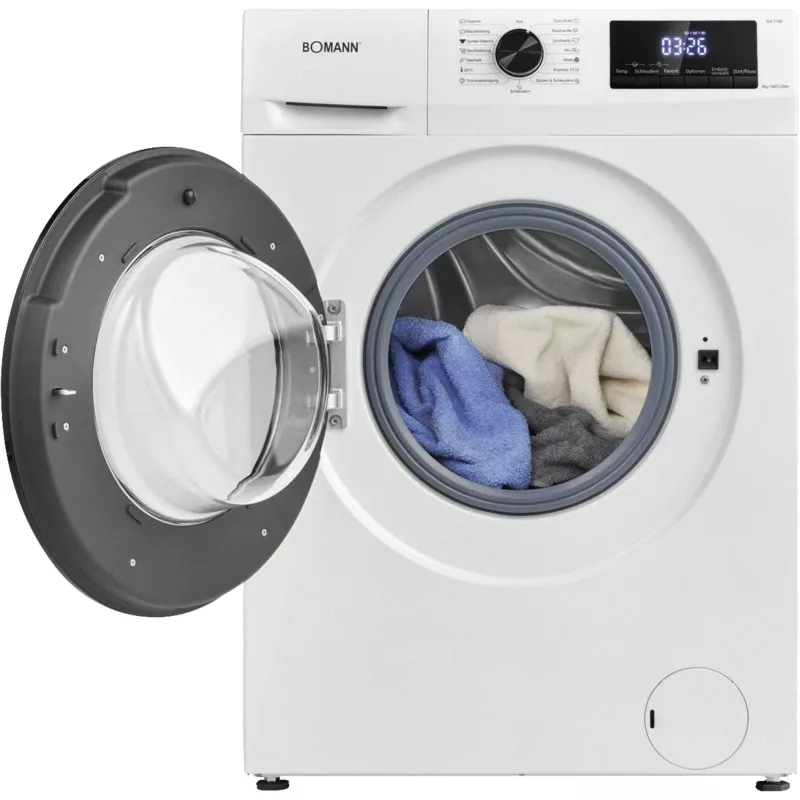 Lavadora de carga frontal BOMANN WA7175 — 7 kg, 1400 rpm, clase energética A, blanca