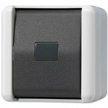 JUNG 834 W interruptor eléctrico pulsador negro - blanco (834W)