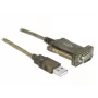 Cable serie DeLOCK 64073 USB Type-A DB-9 transparente 2 m