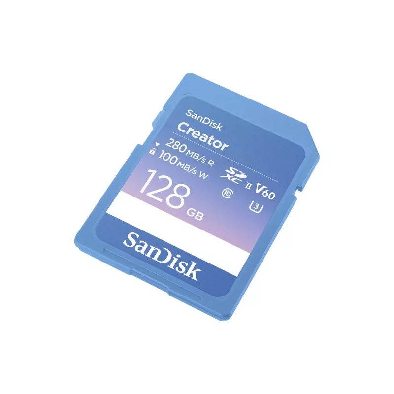 SanDisk Creator tarjeta de memoria SD UHS-II 128 GB velocidades de transferencia de hasta 280 MB/s