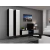 Armario cerrado Cama VIGO '180' 180/40/30 blanco/negro brillo