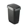 Cubo de basura Rotho Twist 50 L rectangular polipropileno, 50 L, 602×298×401 mm, negro