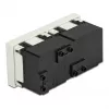 Toma de pared DELOCK 81423 — CEE 7/3, 16 A, 250 V, blanca, ABS/PC, 45×90 mm