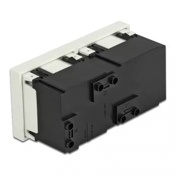 Toma de pared DELOCK 81423 — CEE 7/3, 16 A, 250 V, blanca, ABS/PC, 45×90 mm
