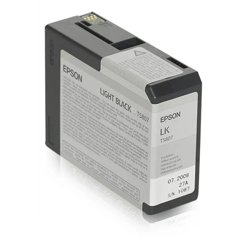 Epson unidad individual Light Black T580700, negro claro, tinta pigmentada, 80 ml, 1 unidad