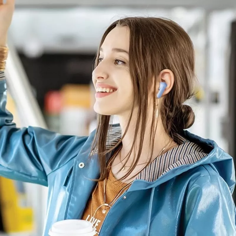 Auriculares Awei T85 Bluetooth 5.3 ENC TWS Azul