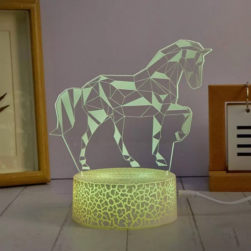 Lámpara LED decorativa Manta SNL116RGB RGB 3D caballos