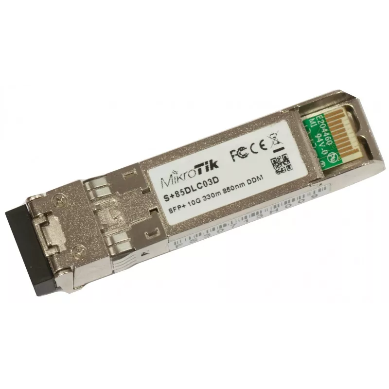 MikroTik S+85DLC03D - módulo transceptor SFP+ - 10 GigE - SFP+ / LC multimodo - hasta 300 m - 850 nm