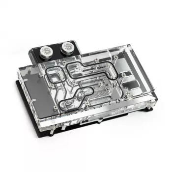 Bloque de agua BitsPower Classic VGA BP-VG3070FE — 125×171,4×28,4 mm, RGB de 3 pines, negro/plateado/transparente