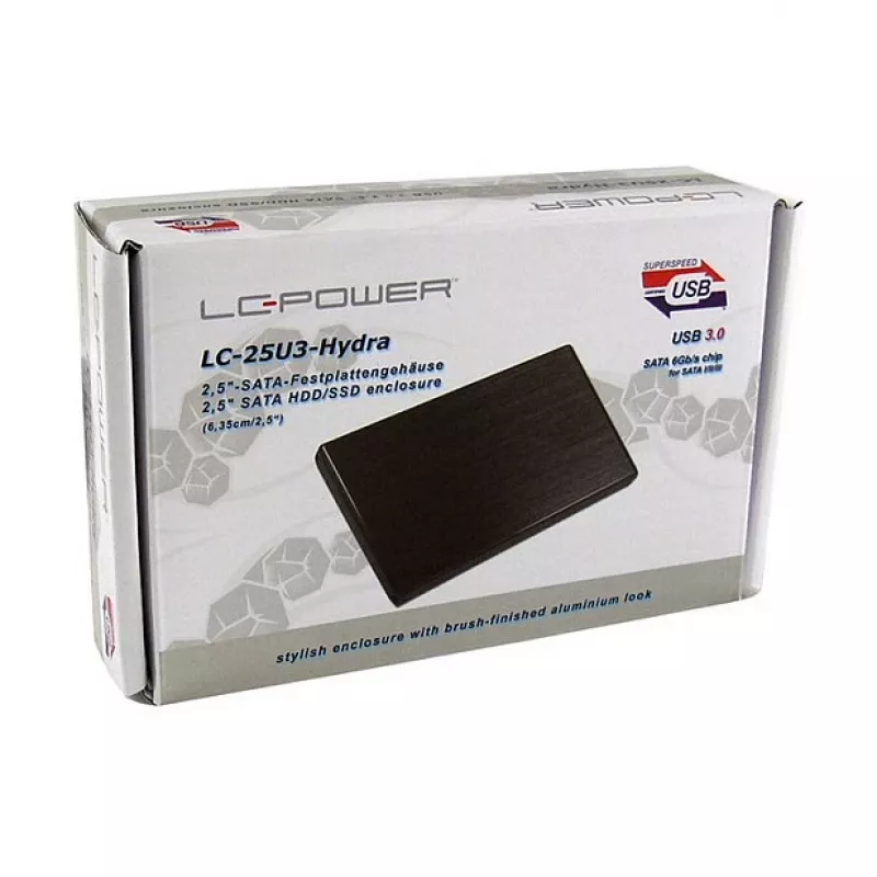Carcasa HDD LC-Power LC-25U3-Hydra negra 2,5