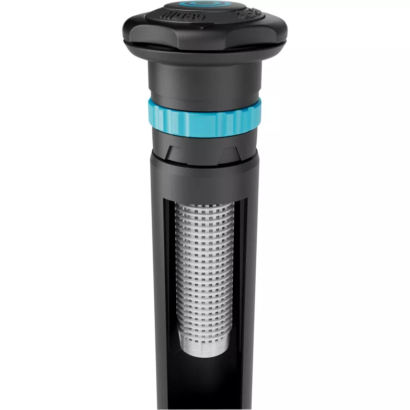 Sistema de riego aspersor emergente MD80 negro gris alcance 3,5 a 5 metros