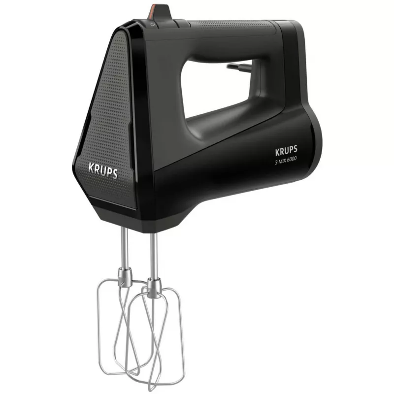 Batidora de mano KRUPS GN6028 — 600 W, negra, batidora eléctrica de mano con varias velocidades