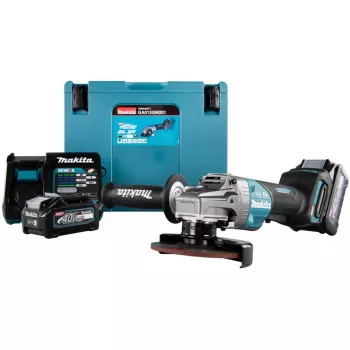Makita GA013GM201 - Amoladora angular - Batería - 125 mm - 2 baterías, cargador incluidos - 40 V (GA013GM201)