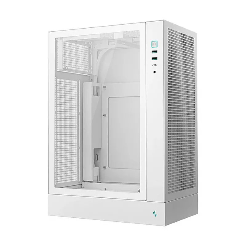 DeepCool CH170 PLUS WH caja de PC Midi Tower, Micro ATX, sin fuente de alimentación, 4 ranuras de expansión, blanca