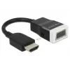 Delock 65587 adaptador HDMI-A macho a VGA (D-Sub 15) hembra con audio, negro/blanco