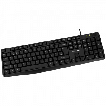 Teclado con cable CANYON KB-1 distribución UK negro