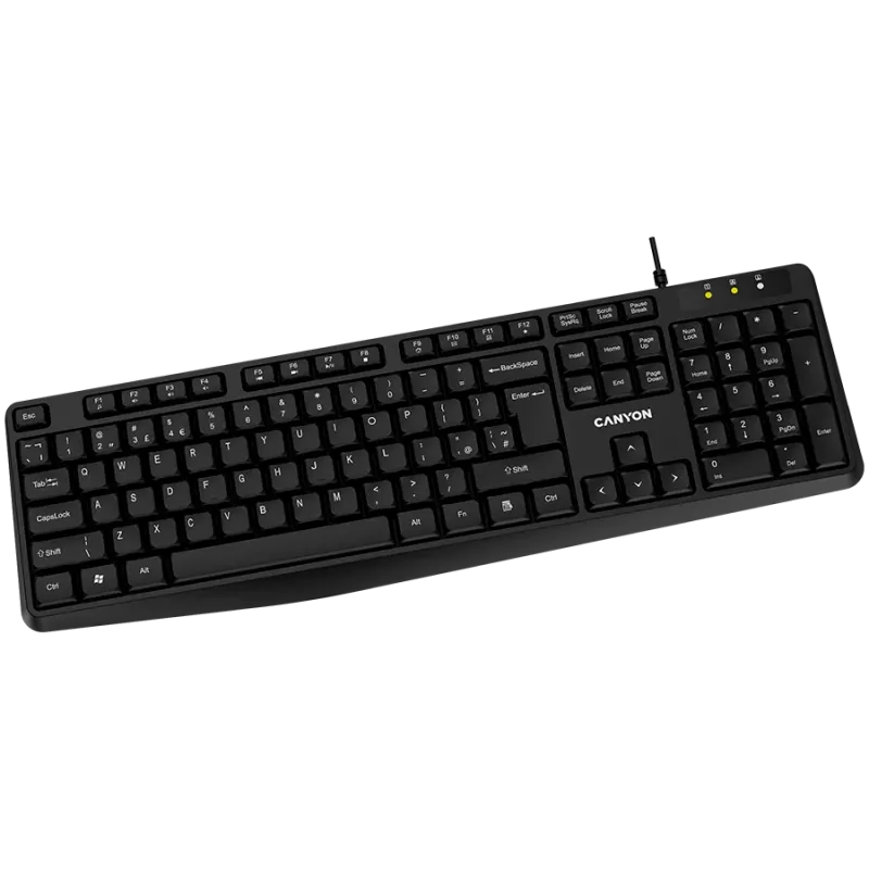 Teclado con cable CANYON KB-1 distribución UK negro