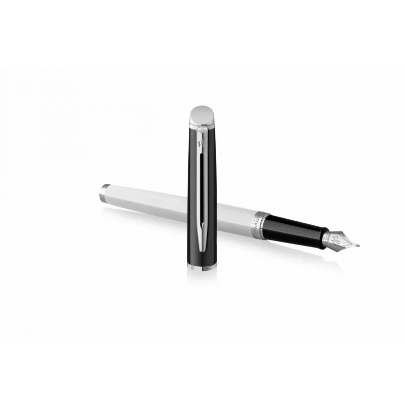 Estilográfica Waterman Hémisphère Colour Blocking negro blanco laca