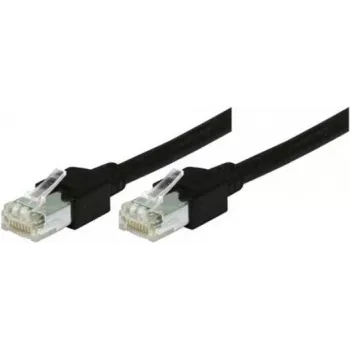Tecline - Cable de red - RJ-45 (M) a RJ-45 (M) - 1,5 m - S/UTP - CAT 5e - Protección de pestaña - Negro (719015S)