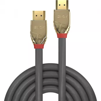 Cable HDMI Ultra High Speed Lindy 5m, Gold Line, 5 m, HDMI tipo A (estándar), HDMI tipo A (estándar), gris