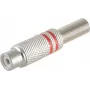 Conector hembra RCA ShiverPeaks 52001-R metal, 6 mm, rojo