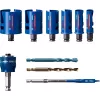 Bosch 2 608 900 490 Expert Construction Material juego de sierras de corona, 10 uds., 20–64 mm