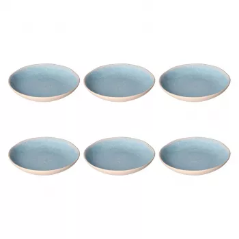 Platos de sopa Rose&Tulipani Concerto Fuse Azzurro set de 6 uds., 21 cm de diámetro