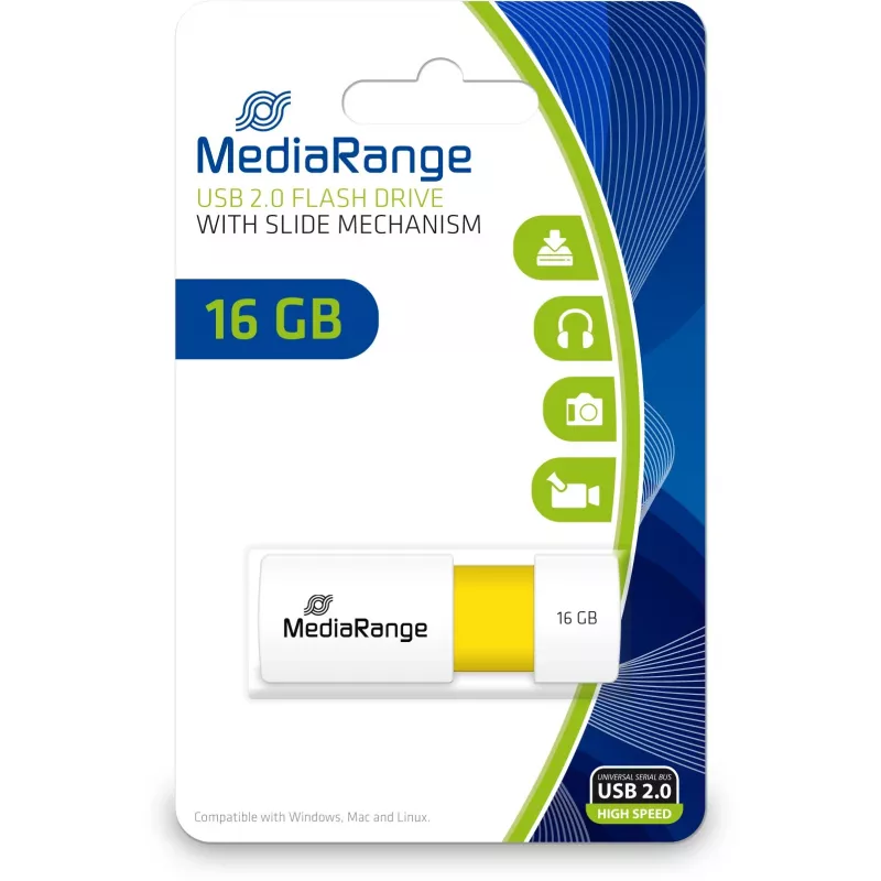 Memoria USB MediaRange 16 GB USB Tipo A 2.0 MR972