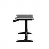 Escritorio gaming huzaro Hero 3.6 — rectangular 1400×600 mm, altura ajustable 560–790 mm, negro, patas en H, tablero de 15 mm