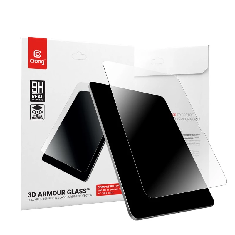 Protector de pantalla de cristal templado Crong para iPad Air 11 (M3) — modelo CRG3DAGIPDA11