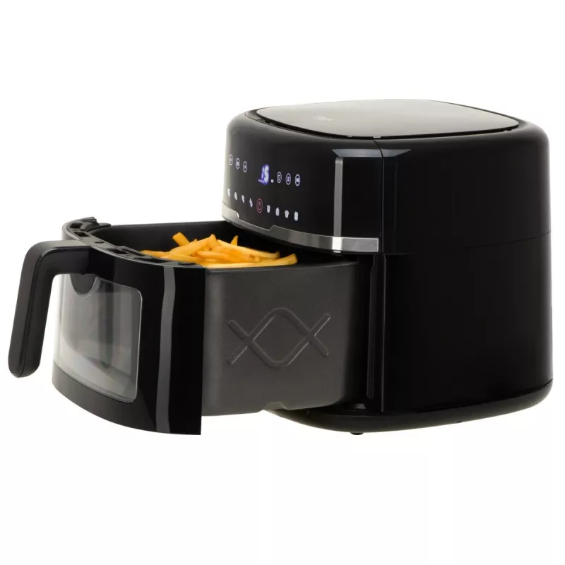 Adler AD 6318 freidora de aire, 8 l, 2500 W, pantalla LCD, 9 programas, negra
